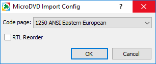  MicroDVD .SUB Import Config