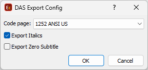  Export Configuration