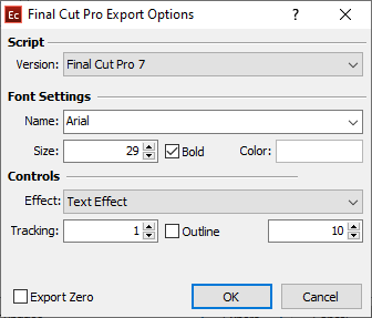  Final Cut Pro 7 export options