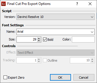  DaVinci Resolve export options
