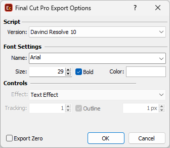  DaVinci Resolve export options