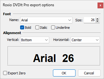  Roxio DVDIt Pro Export Configuration