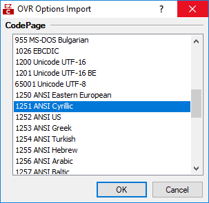  OVR Import Configuration