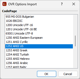  OVR Import Configuration