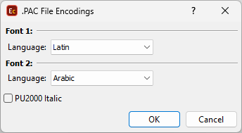  PAC Import Configuration