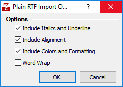  Import RTF Configuration