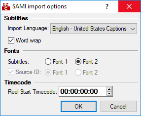  SAMI Import Configuration