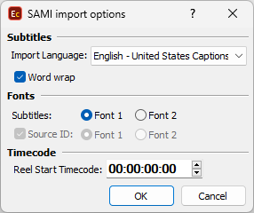  SAMI Import Configuration