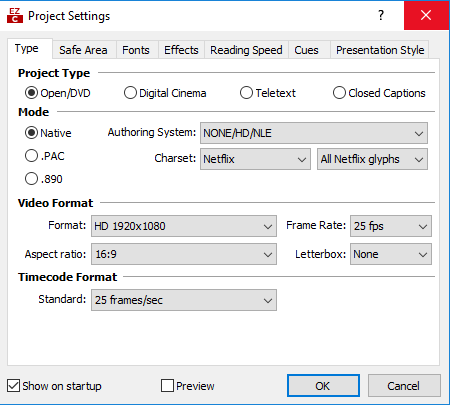  Project Properties – DVD Authoring System (Native mode only)