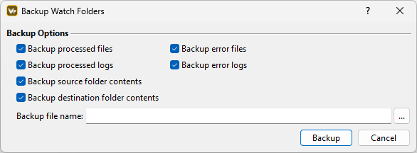  Backup Watch folders and Workflows