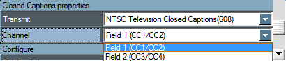  CEA-608 Captions - Select Channel 