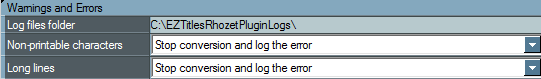  Teletext Warnings and Errors 