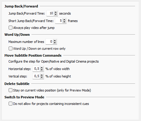  Miscellaneous options