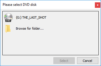  Select DVD Disk