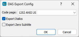  Export Configuration