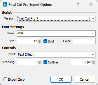  Final Cut Pro 7 export options