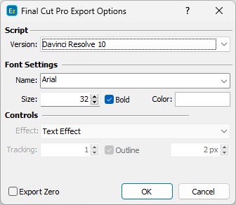  DaVinci Resolve export options