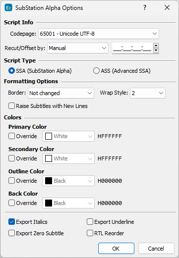  Substation Alpha Config Dialog