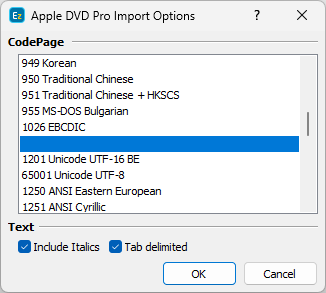  Import Configuration 