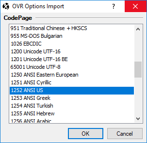  OVR Import Configuration