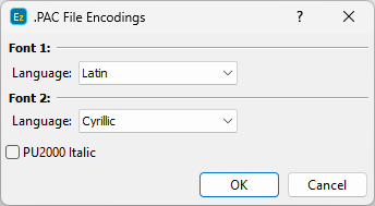  PAC Import Configuration