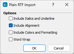  Import RTF Configuration