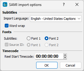  SAMI Import Configuration