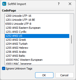  Import SoftNI import configuration