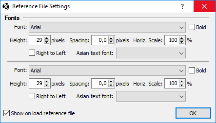  Reference file settings