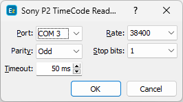  Timecode Reader Setup