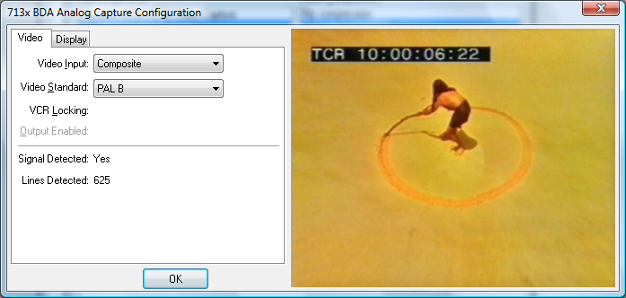 DirectShow Capture Configuration – Video Page