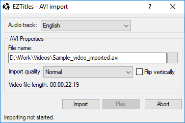  Import Video File